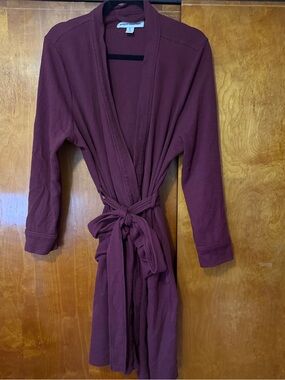 Amazon Wine-Red Wrap robe with Self-Tie Waist